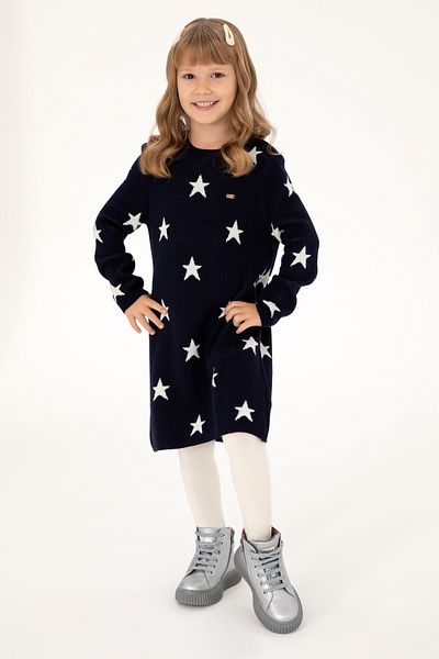 U.S. Polo Assn. Girl's Navy Blue Knitwear Dress 50297157 -Vr033