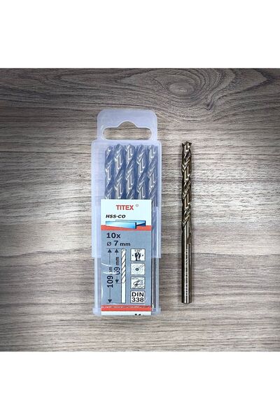 OKN TİTEX HSS-Co Kobaltlı Metal-Paslanmaz Matkap Ucu 7 mm YÜKSEK KALİTE YÜKSE...