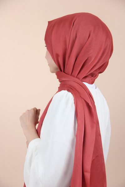 Sima شال شيفون مرجاني داكن-252 سيما جانجان