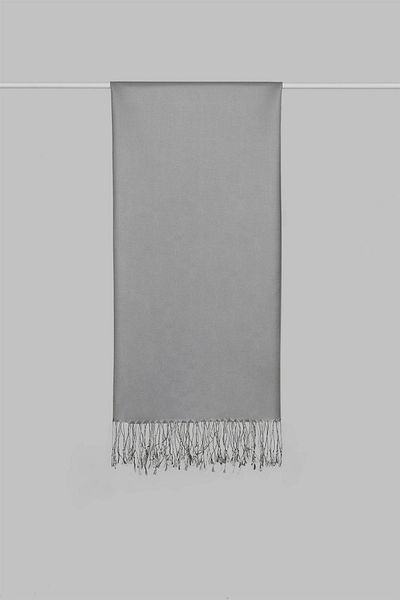 ARMANDA 100% Silk Shawl - Dark Gray