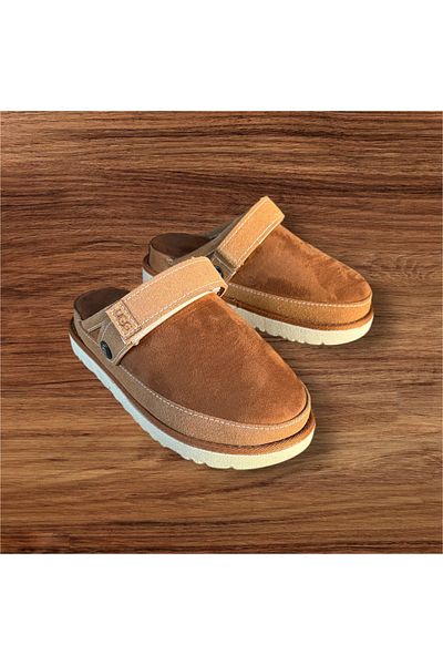 İpek Women's Comfortable Sole Suede Velcro over the Middle-Pedic Office Home Daily Slippers