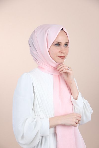 Sima Şeker-15 Sima Chiffon Shawl with Janjan