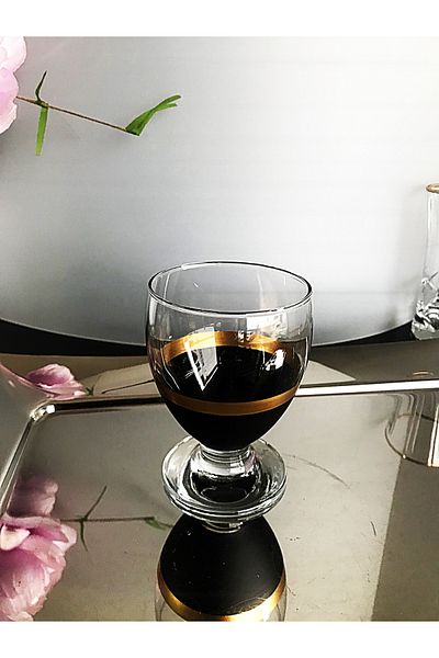 DECOSTYLE Gold Black Nectar 6-Piece Soft Drink Cup