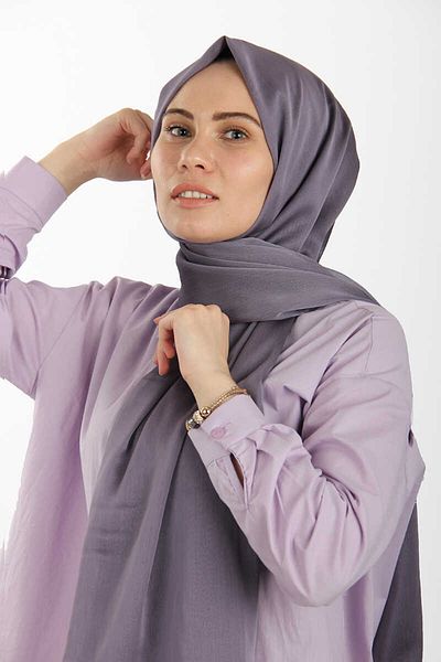 Sima Şal din şifon Light Lavender-337 cu Sima Janjan
