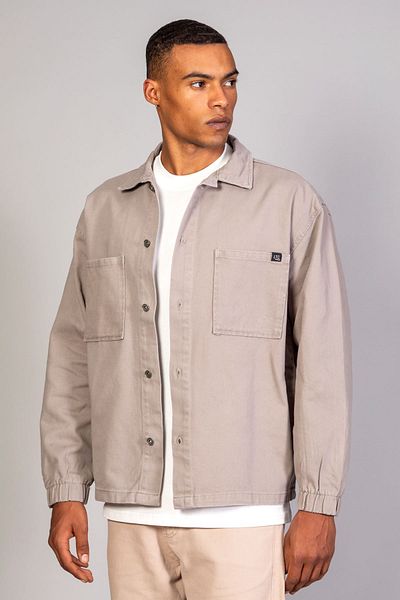 LTC Jeans Ανδρικό πουκάμισο Μοντέλο Oversize Τζιν καπνιστό μπουφάν