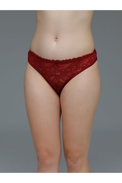 MİSTİRİK Tanga sport flexibilă și moale cu model Masara de culoare burgundă