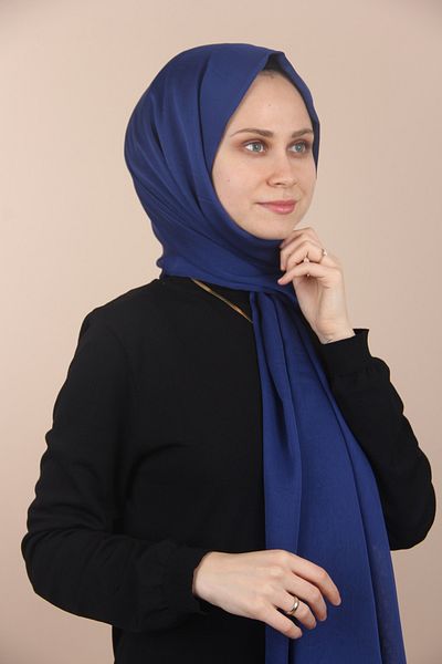 Sima Şal din şifon Parlament Blue-195 Sima Janjanlı