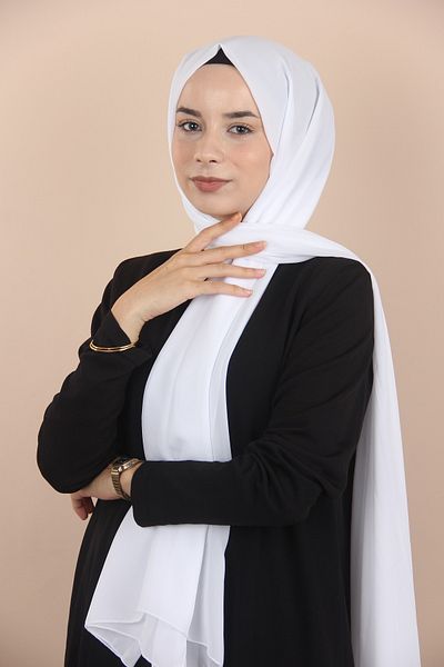 Sima Şal alb din şifon Sima