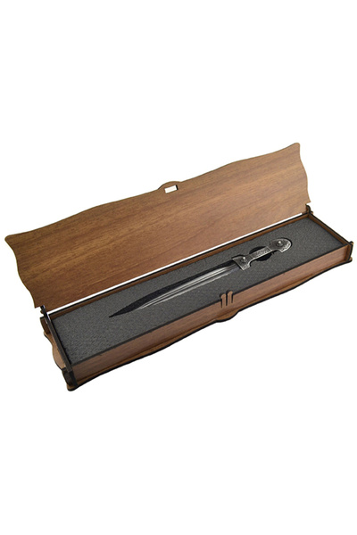 anahtarlıksepeti Ecological Silver Tumbled - Caucasian Circasus Wedge Envelope Opener with Mdf Box