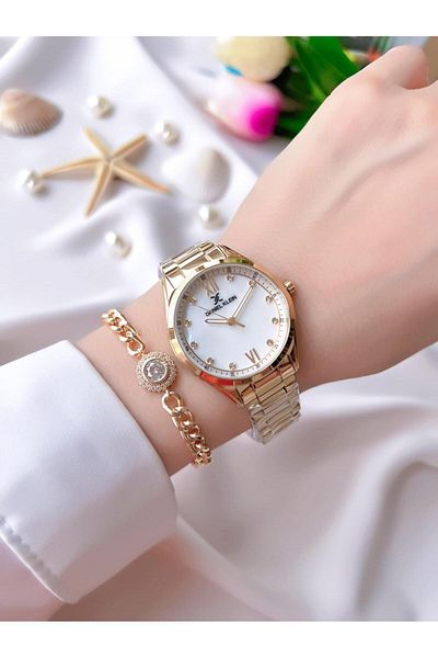 Daniel Klein Steel Band 30 Mt Water Resistant Women's Wrist Watch+Bracelet Bfg.13496.X5