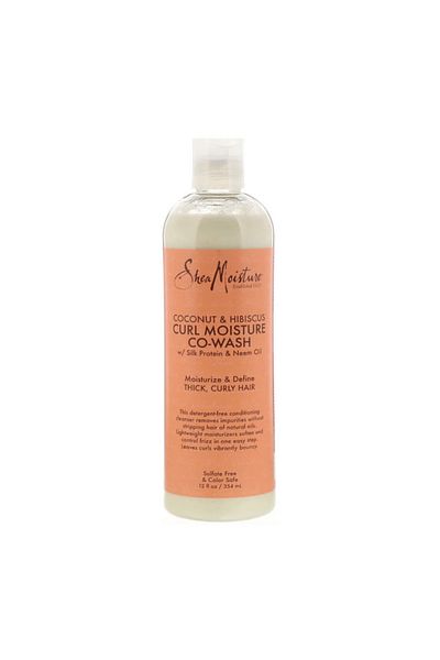 Shea Moisture غسول مرطب للشعر المموج بجوز الهند والكركديه من شيا مويستشر - 354مل