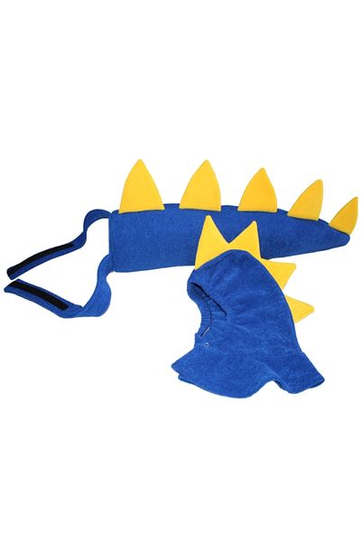 Kostüm Sarayı Set Costum Dinozaur Albastru |   Set de accesorii pentru cap cu coada de dinozaur albastru