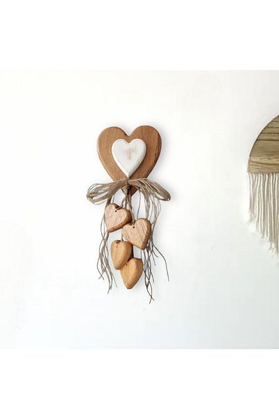 AFRALYAHOME Στολίδι ξύλινης πόρτας, ξύλινο στολίδι τοίχου χειροποίητο