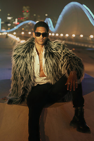 Dear Deer Midnight Hunter Faux Fur Jacket