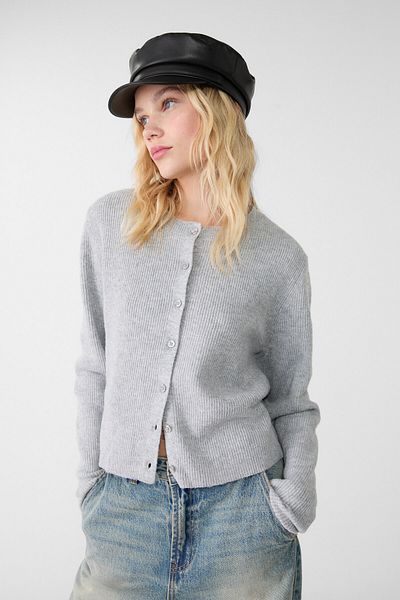 Stradivarius Knitwear Cardigan with Buttons and Twill