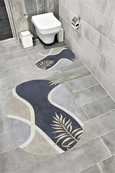 Bordo Halı Su Emici Yumuşak Kaymaz Taban Sünger Dolgulu Yıkanabilir Dekoratif...