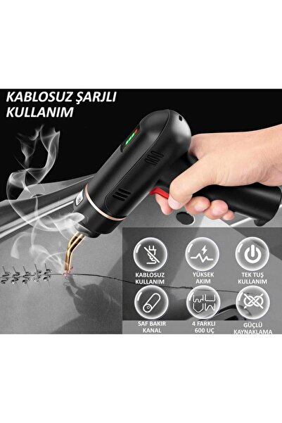 Schulzz 200 Watt 600 Adet Tel 5000 Mah Batarya Desteği Şarjlı Tampon Plastik Parça Tamir Kaynak Makinesi
