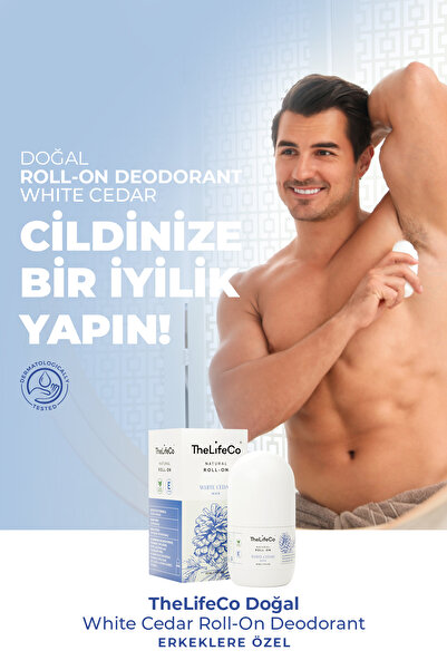 The LifeCo %100 Doğal Roll-on Deodorant White Cedar Man 60 ml – Roll-on White Flowers Woman 60 ml
