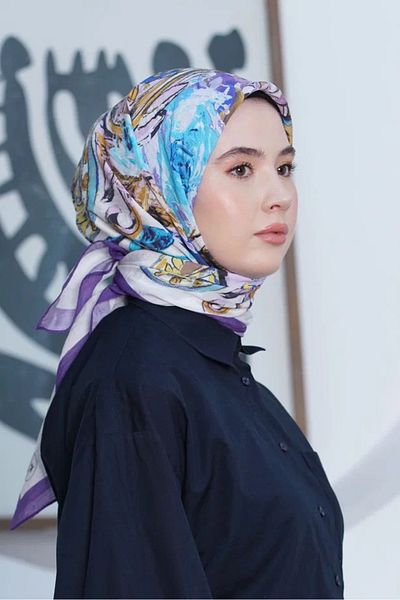 Loryan MÜRDÜM Loryan Scarf Φουλάρι Roza με σχέδιο