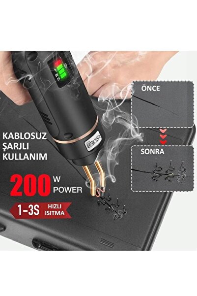 Schulzz 200 Watt 600 Adet Tel 5000 Mah Batarya Desteği Şarjlı Tampon Plastik Parça Tamir Kaynak Makinesi