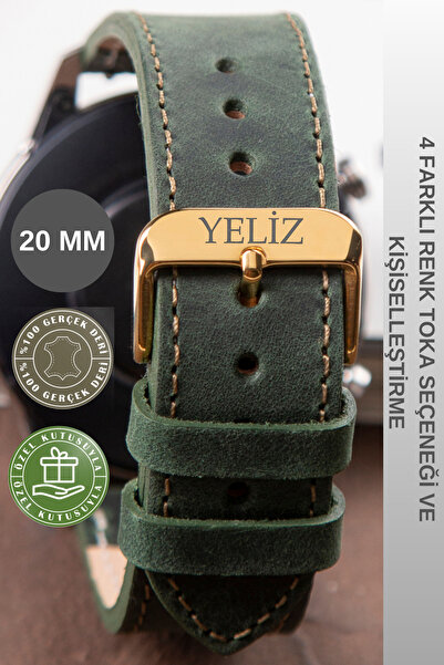 vagave 20MM Deri Kordon Saat Kayışı 20 mm- Crazy