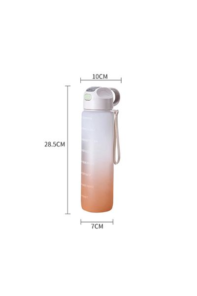 fitmart '' Superior 1'' - 1 Liter Motivated Tritan Water Bottle Sports Flask - Bpa Free