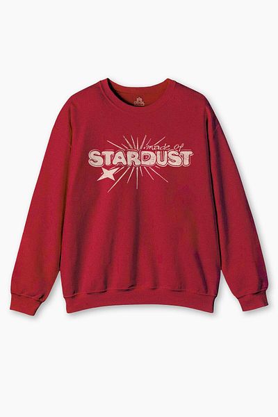 so cool Stardust Star Dust Pattern - Vintage Y2K Red Streetwear Sweatshirt