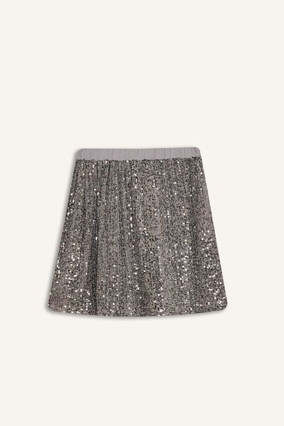 DeFacto Girl's Christmas Themed Sequined Skirt D5240A824Wn