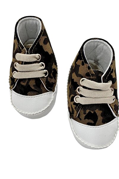 Esterella Leopard Pattern Baby Shoes/ Lace-Up Soft Non-Slip Sole Moccasin/ First Step Baby Shoes