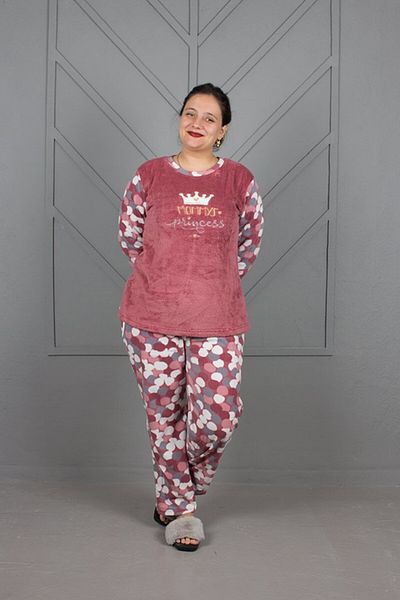 Truva XXL Plus Size Patterned Velsoft Suit