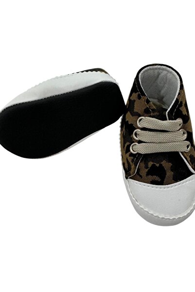 Esterella Leopard Pattern Baby Shoes/ Lace-Up Soft Non-Slip Sole Moccasin/ First Step Baby Shoes