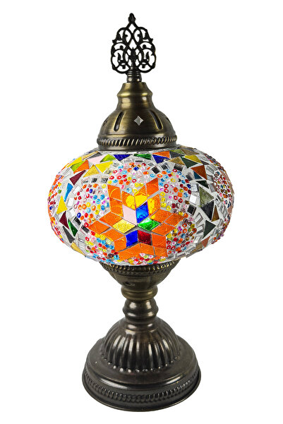 homsel El Yapımı Mozaik Masa Lambası, Salon ve Çalışma Odası, Oryantal Dekor,...
