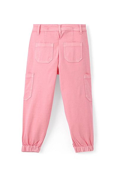 Primo Gino Woven Cargo Fit Ankle Length Jogger Over Dye - Pink
