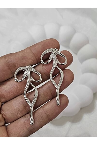 SİBEL AKSESUAR FİYONK KÜPE ORTA BOY SİLVER