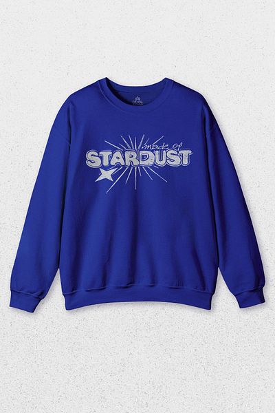 so cool Hanorac albastru Saks imprimat Y2K Streetwear anilor 90 - Stardust Star Dust