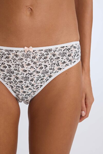 DeFacto Fall In Love Desenli 3'lü Paketli Slip Külot D8669ax24wn