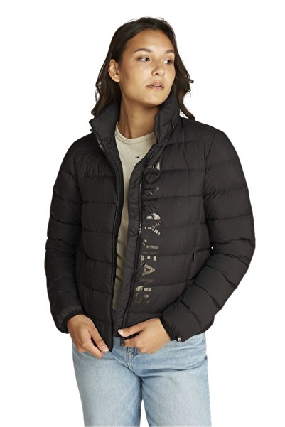 Tommy Hilfiger Kadın Baskılı Logo Şişme Mont - Siyah