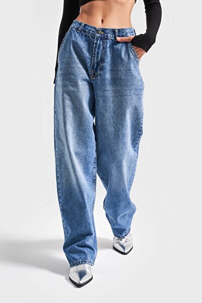 its basic Women's Blue Color Juniper 2S54 Skater Fit 100% Koton Denim