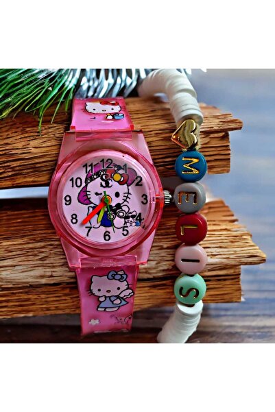 Black Point Su Geçirmez Pembe Renk  Kız Çocuk Saati ,Hello Kitty Kız Çocuk Sa...