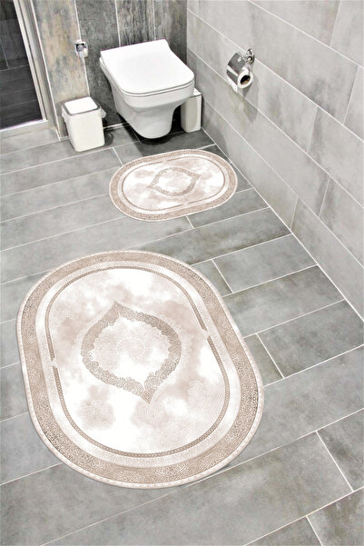 Bordo Halı Set de covorașe de baie decorative lavabile, cu absorbție de apă, ...