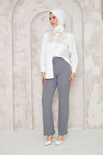 THIFF GYMWEAR Lycra Women's Palazzo Trousers with Grass Front