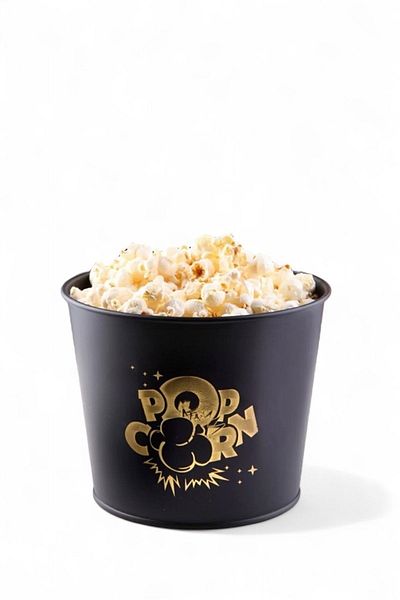 TOPTANFONİ Metal Popcorn Box - Popcorn Bucket 1 Piece