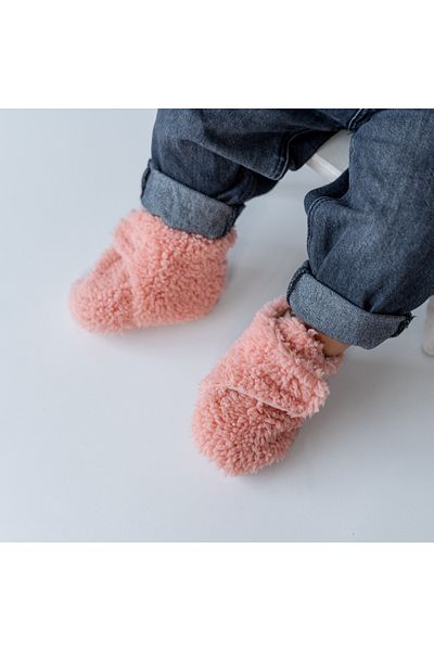 Mama Yoyo Baby&Kids Teddy Booties - Pink 0-1 Years