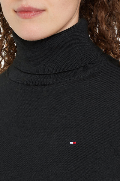 Tommy Hilfiger Kadın Boğazlı Kazak - Siyah