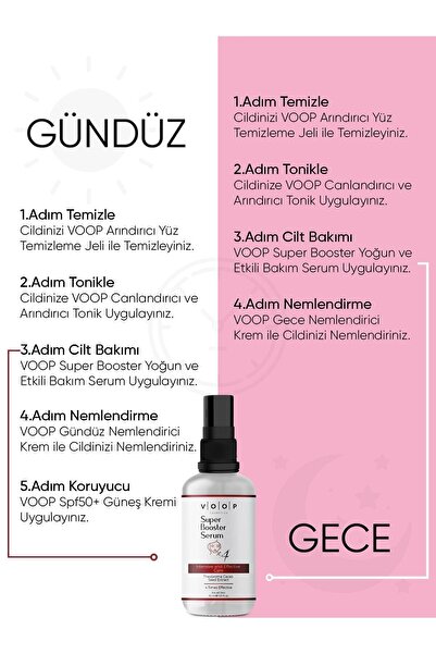 VOOP Super Booster Serum | Kullanılan Cilt Bakım Ürünlerinin Etkisini 4 Kat Artırır - 30 ml