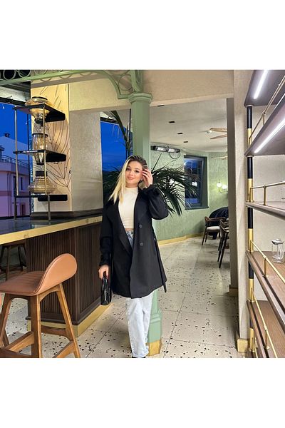 Parille Black Suede Trench Coat