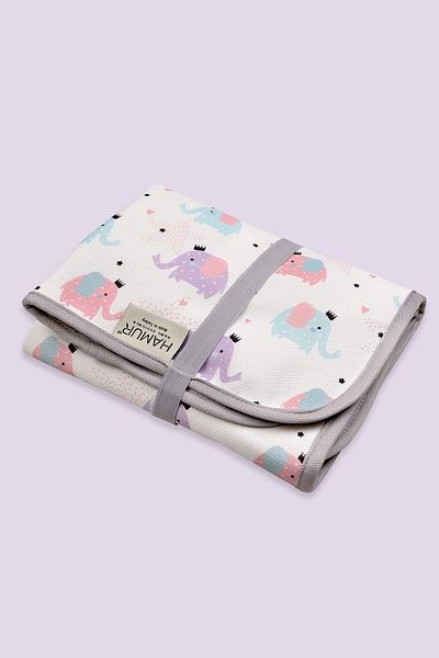 HAMUR Elephant Patterned Mother Baby Care Pad Cushion Cover - Newborn Changing