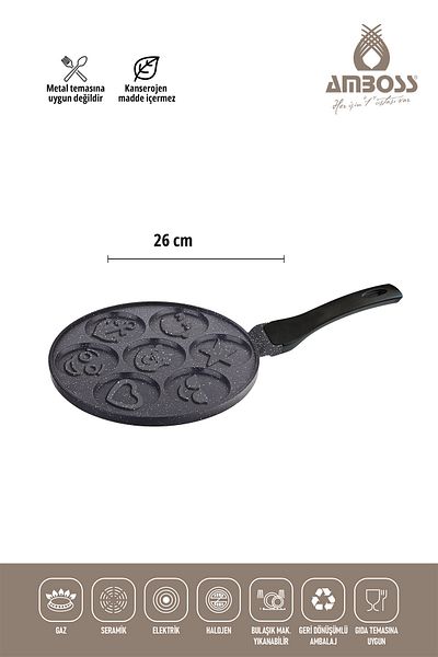 Amboss 2 Pieces Twn Crepe Pan & Pankek Pan 26 cm