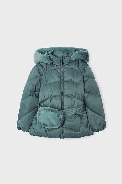 MAYORAL Green Girl's Coat and Waist Bag - 4492