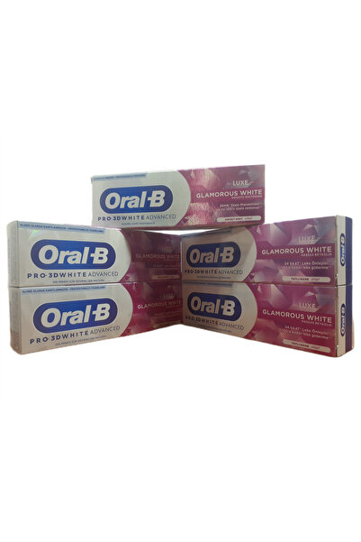 Oral-B PRO 3D WHİTE ADVANCED GLAMOROUS WHİTE 75 ML DİŞ MACUNU X 5 ADET